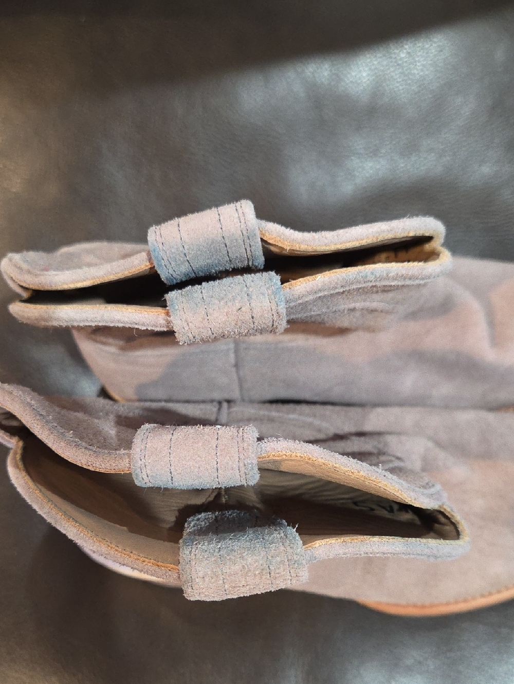 Tecovas Suede Ankle Boots in Light Taupe - Picture 5 of 7